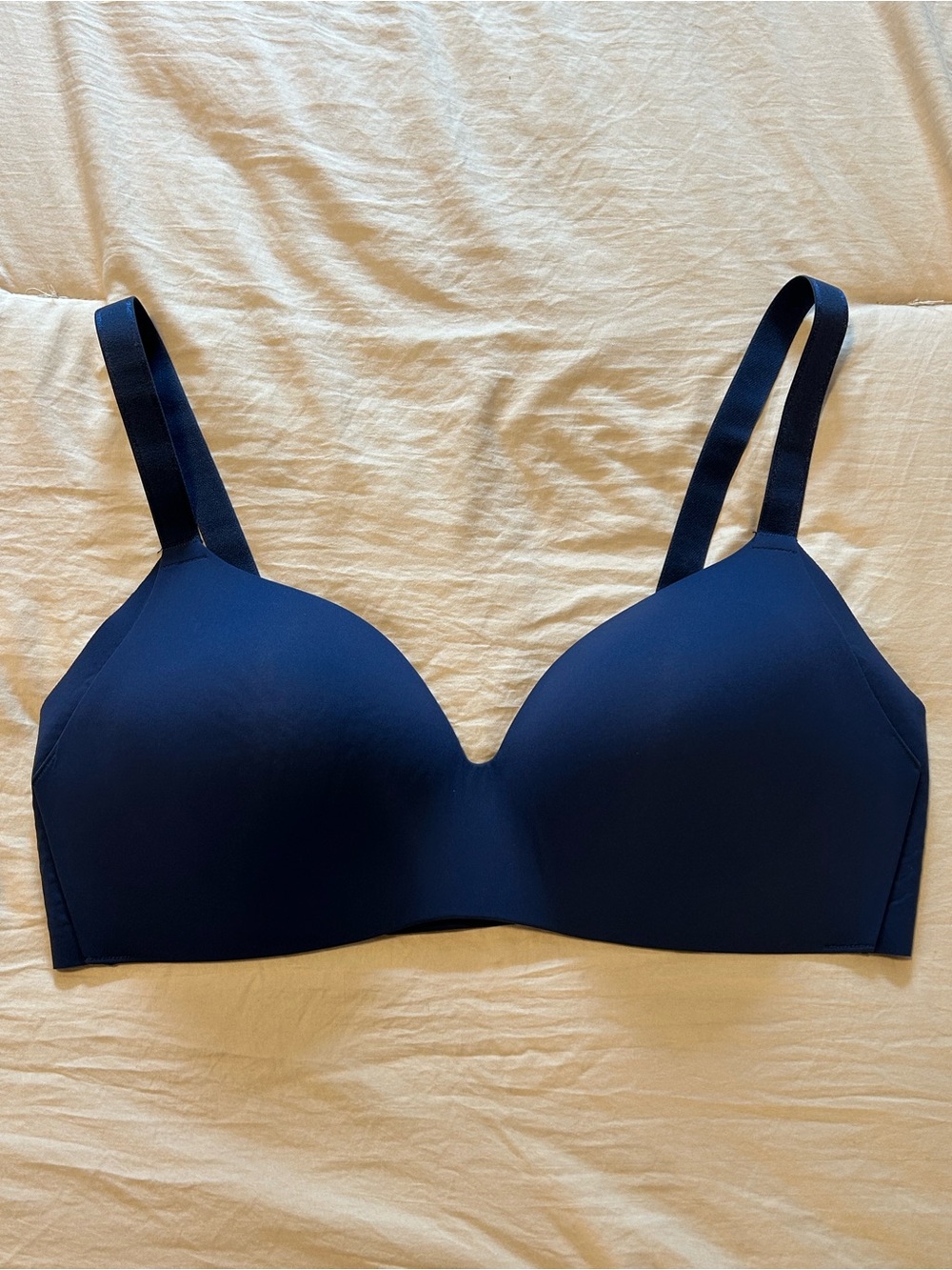 Knix 38C Navy Plunge Bra Wireless Supportive Full Coverage